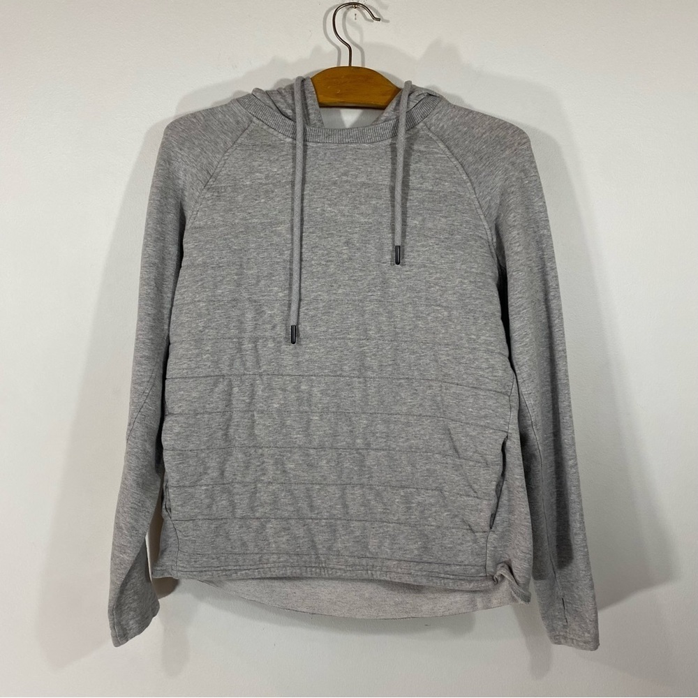 Zyia Active Grey Quilted Boxy Hoodie - Picture 2 of 5